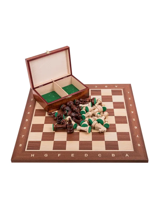 Jeu d'echecs professionnel n ° 6 - Acajou