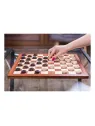 Damespiel 100 - Feld - Mahagoni