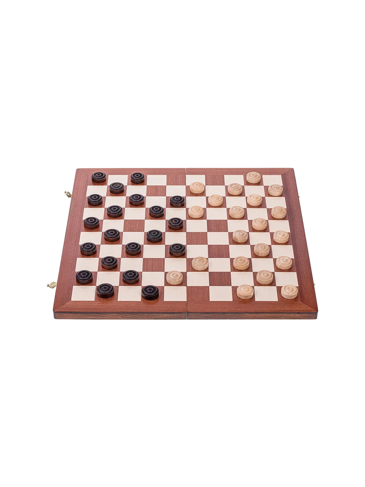 Damespiel 100 - Feld - Mahagoni