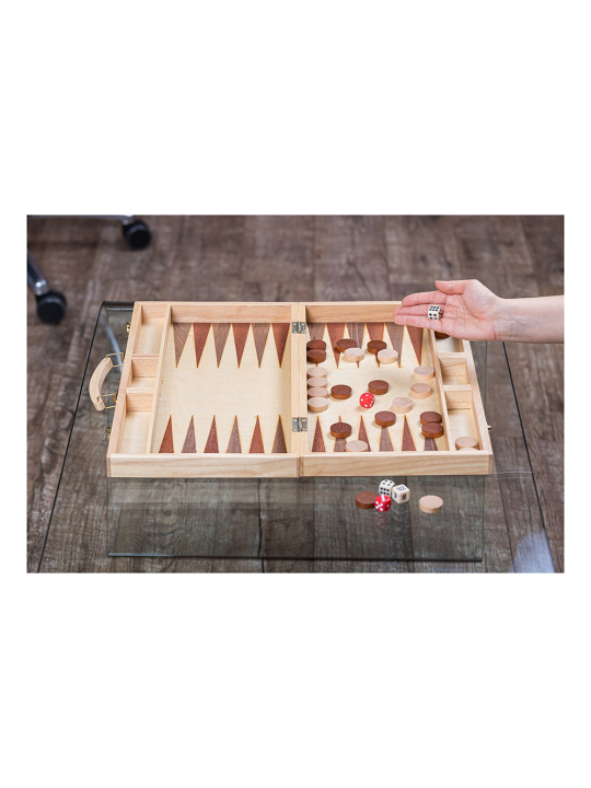 SQUARE Boutique - Backgammon 447 - Hêtre - Incruster