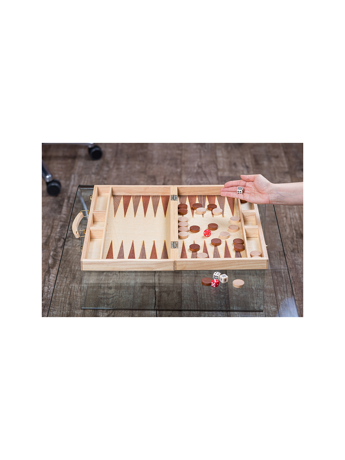 SQUARE - Shop - Backgammon 40 - Buche - Intarsie