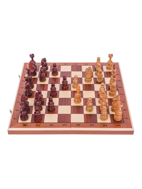 SQUARE - Wooden Chess Set Moselle - Carved