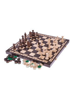 SQUARE - 2 in 1 - Échecs + Dames - XL