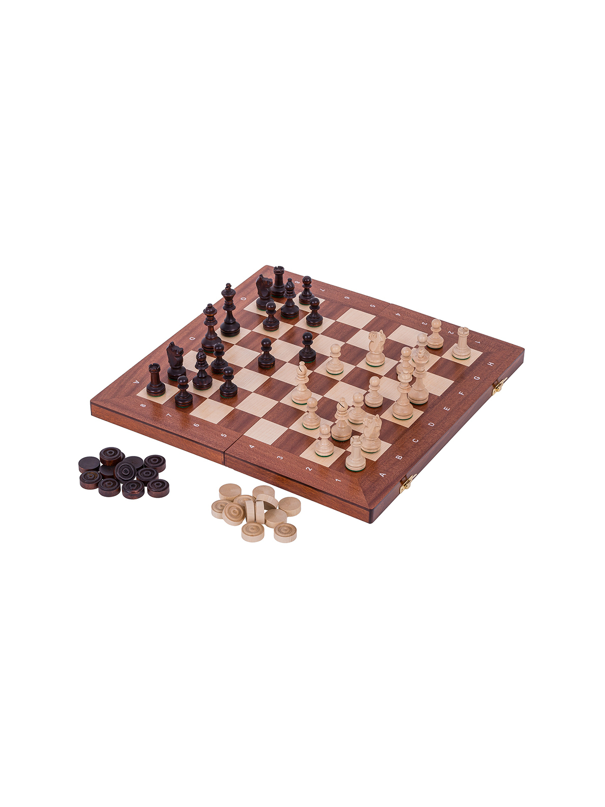 SQUARE - Chess + Checkers - L - Mahogany - Online Chess Shop