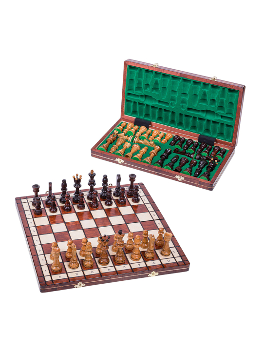 SQUARE - Schach aus Holz - Senator II - 40 x 40 cm
