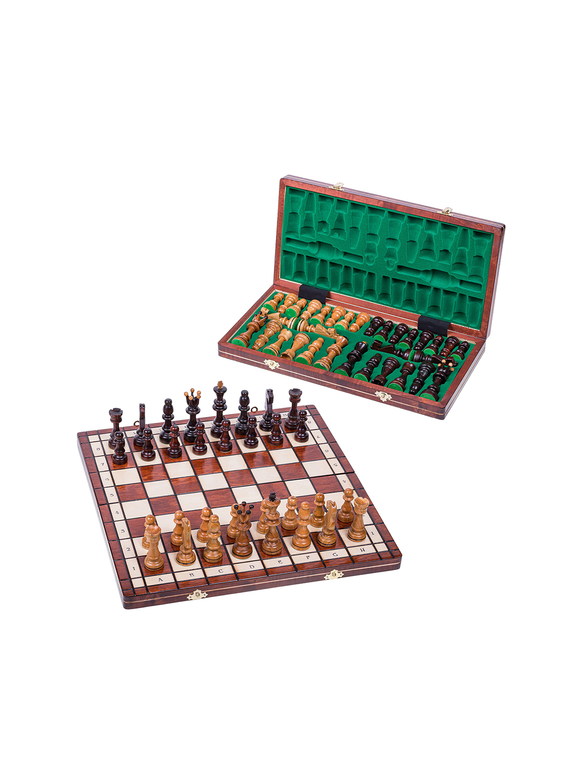 SQUARE - Schach aus Holz - Senator II - 40 x 40 cm