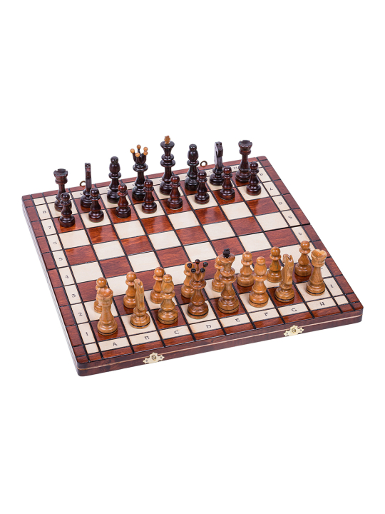SQUARE - Schach aus Holz - Senator II - 40 x 40 cm