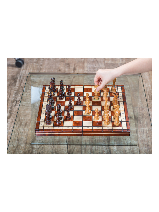SQUARE - Schach aus Holz - Senator II - 40 x 40 cm
