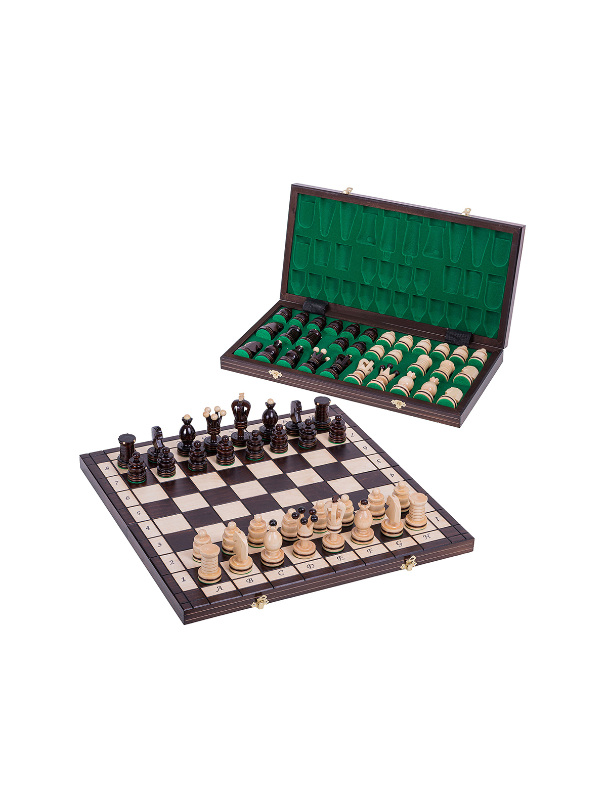 SQUARE - Wooden Chess Set - Kingdom Incrustation