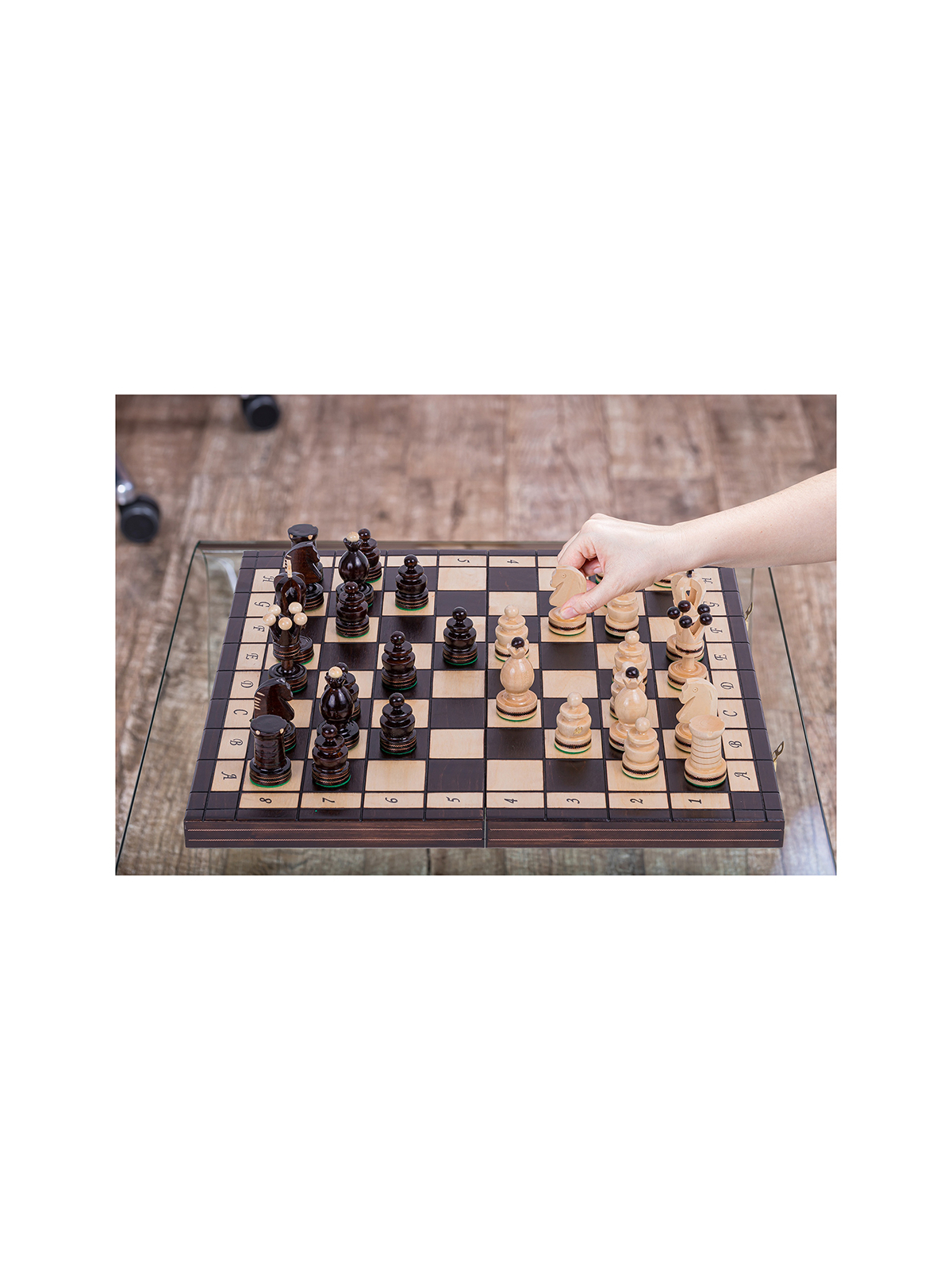 SQUARE - Wooden Chess Set - Kingdom Incrustation