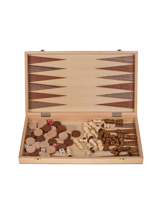 SQUARE - Spiel Präsident - Schach + Dame + Backgammon