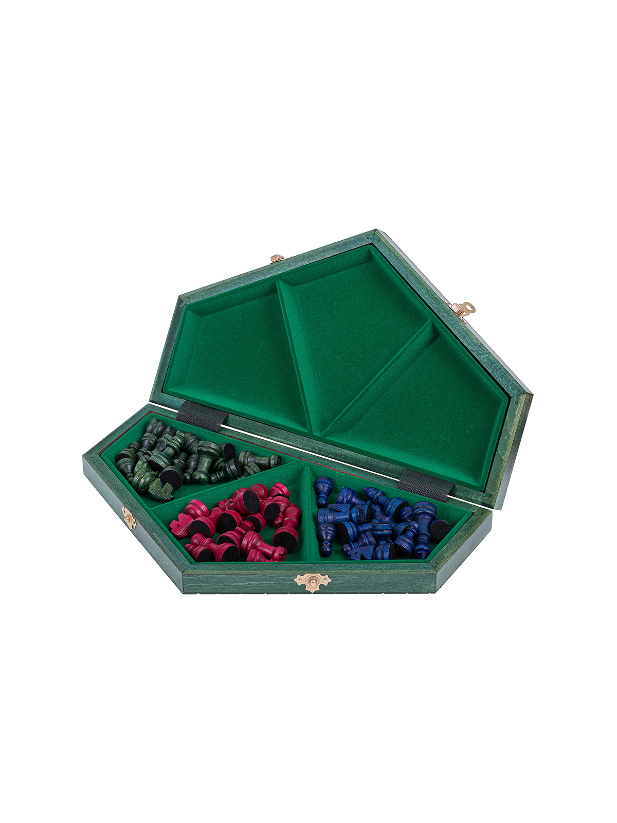 SQUARE - Echecs en bois pour 3 personnes - Moyen