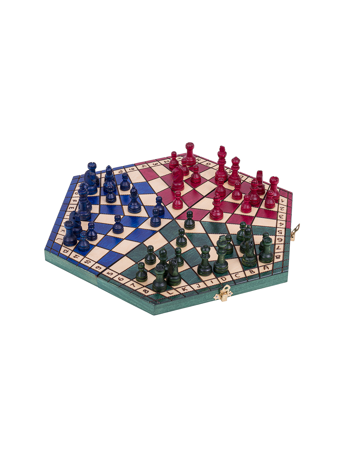 SQUARE - Echecs en bois pour 3 personnes - Moyen