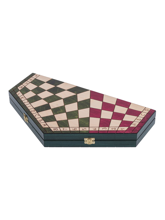 SQUARE - Wooden Chess Set for 3 Players - Medium