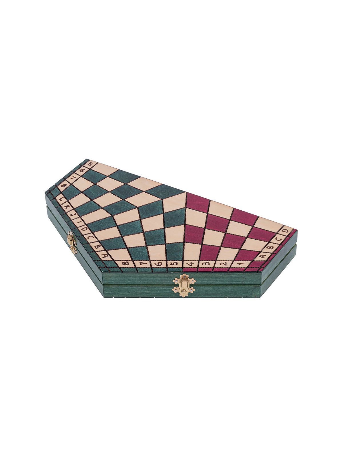 SQUARE - Wooden Chess Set for 3 Players - Big