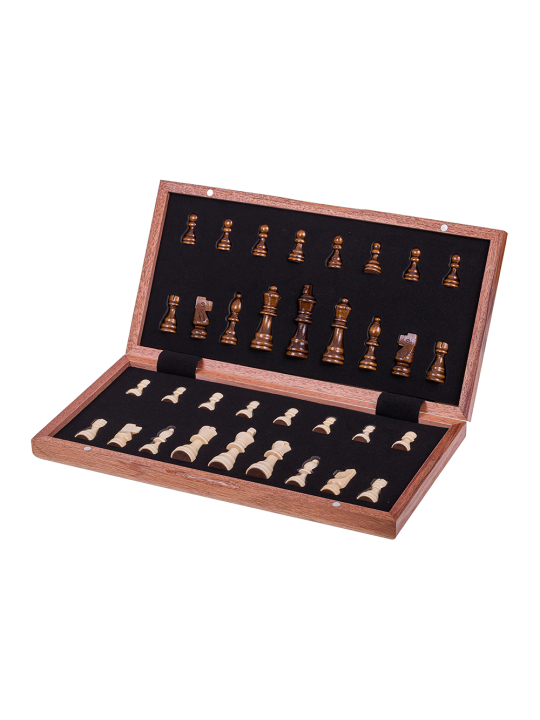 SQUARE - Chess Magnetic 290 - Mahogany - Online Chess Shop