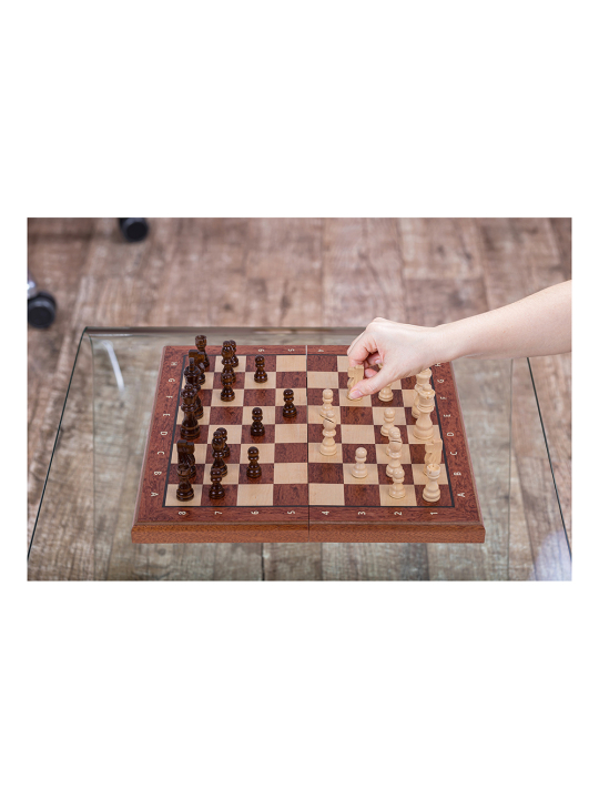 SQUARE - Chess Magnetic 290 - Mahogany - Online Chess Shop
