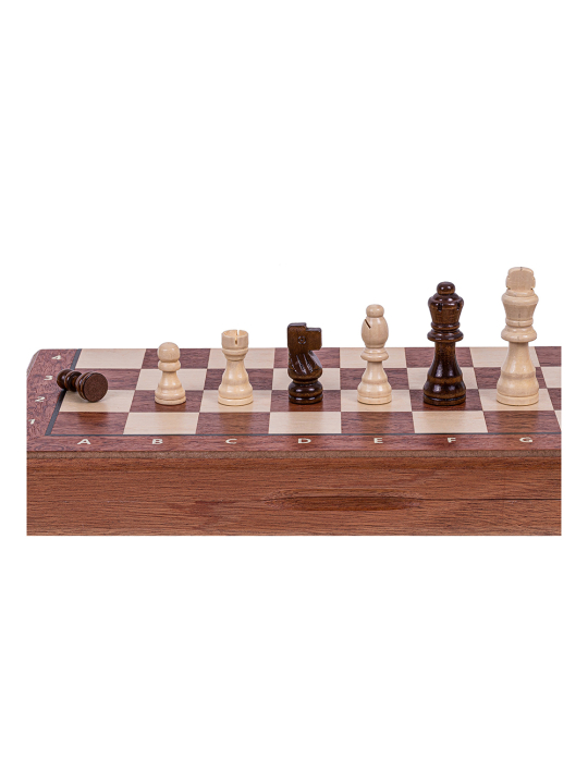 SQUARE - Chess Magnetic 290 - Mahogany - Online Chess Shop