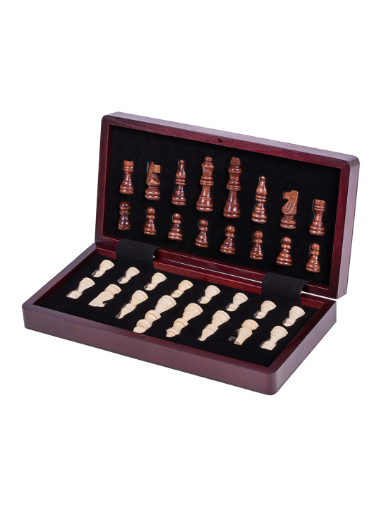SQUARE - Chess Magnetic 290 - Mahogany - Online Chess Shop