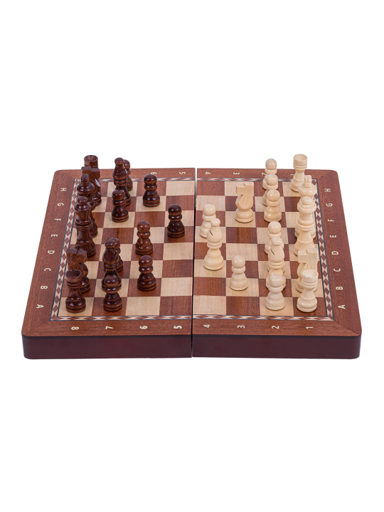 SQUARE - Schach Magnetisch 290 - Mahagoni - Online Schach Shop