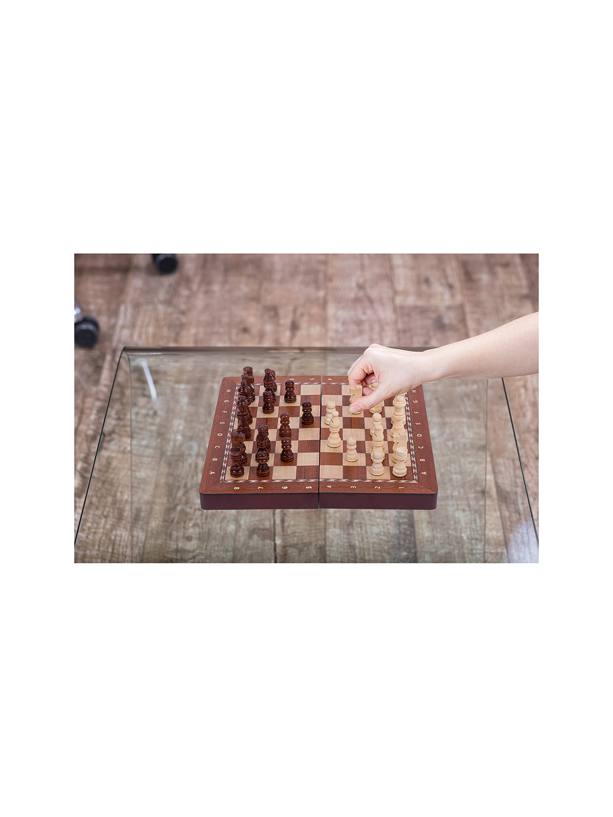SQUARE - Chess Magnetic 290 - Mahogany - Online Chess Shop