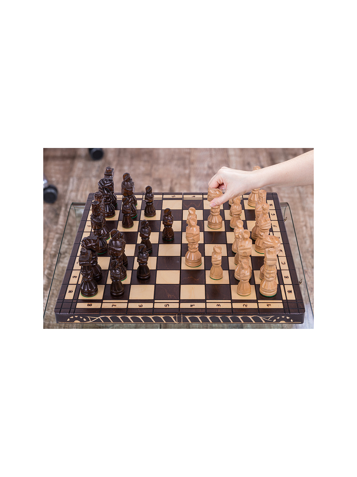SQUARE - Schach aus Holz Gladiator