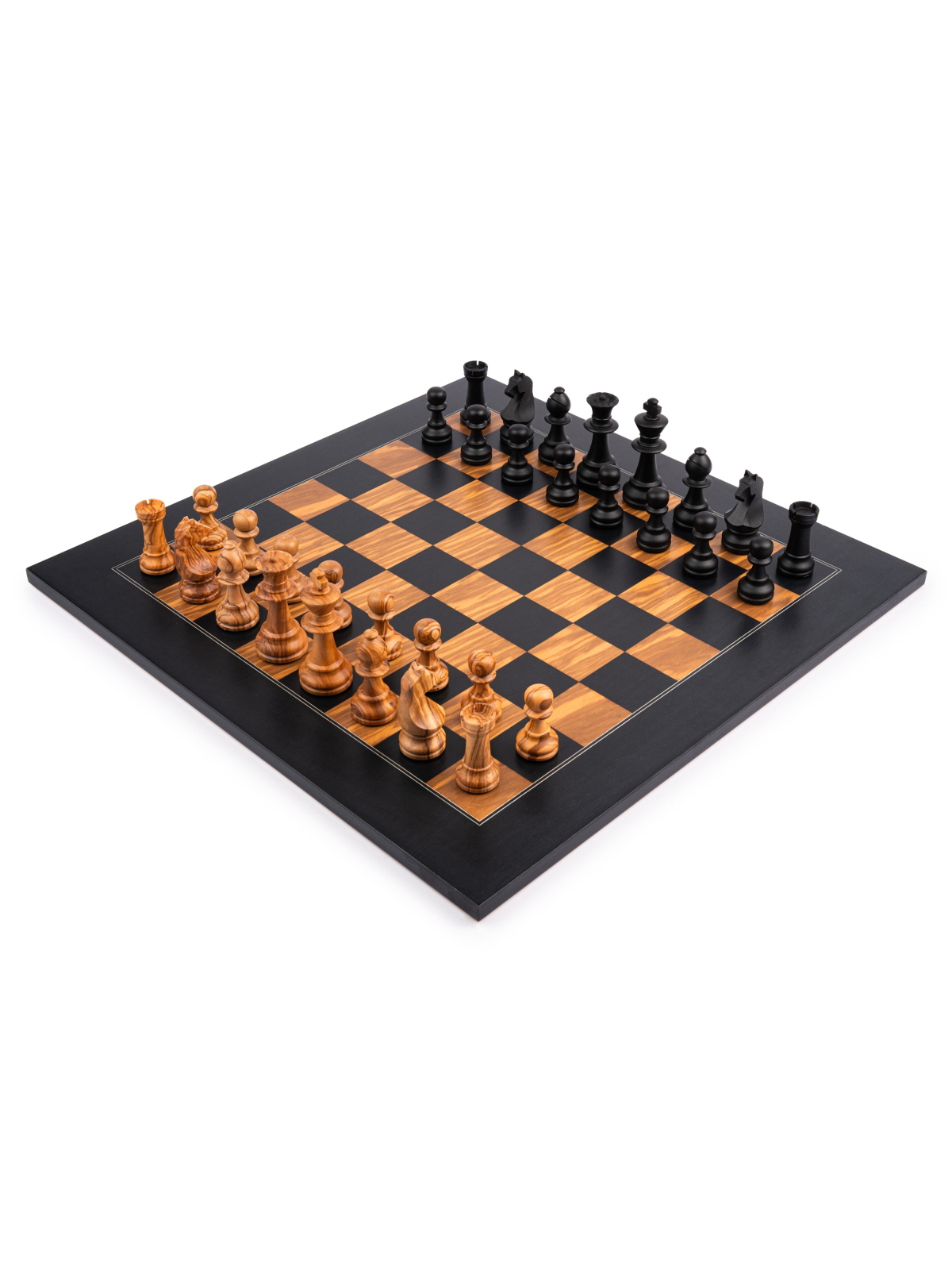 SQUARE - Tienda de ajedrez - Negro Olivo Deluxe - Juego de ajedrez