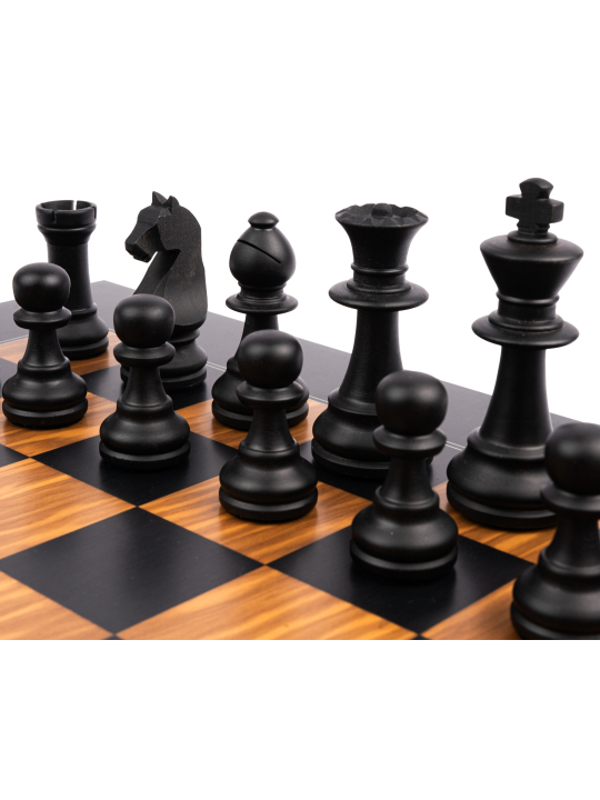 SQUARE - Boutique déchecs - Noire Olive Deluxe - Jeu d'échecs