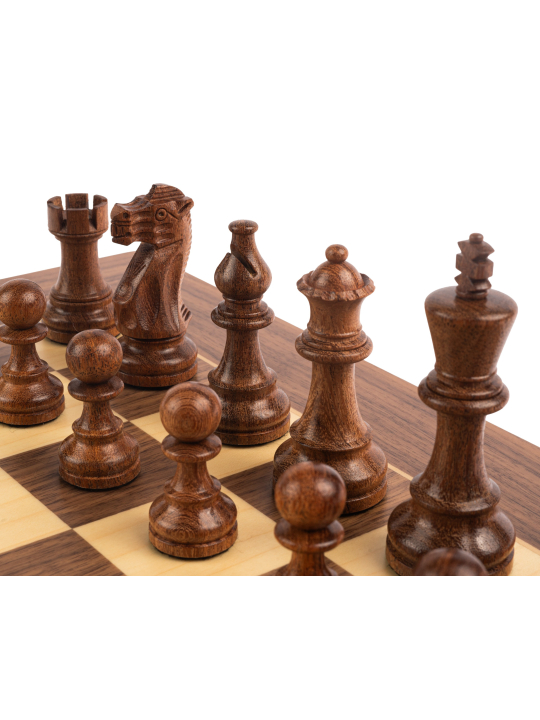 SQUARE- Online Chess Shop - Walnut Barcelona Deluxe - Chess Set
