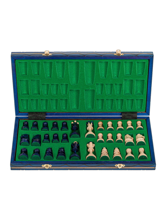 SQUARE - Szachy drewniane Senator Blue - sklep - square-game.eu