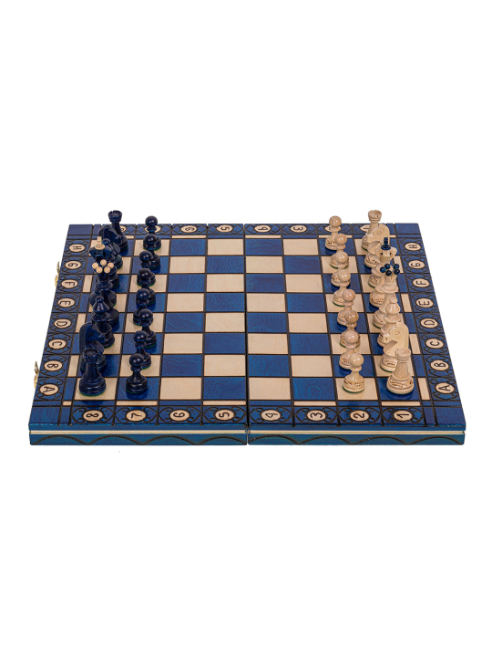 SQUARE - Szachy drewniane Senator Blue - sklep - square-game.eu