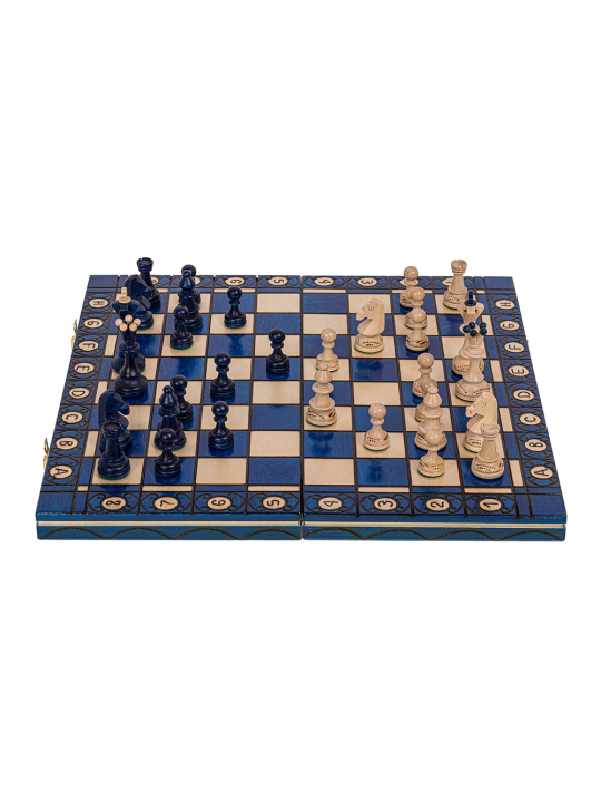 SQUARE - Szachy drewniane Senator Blue - sklep - square-game.eu