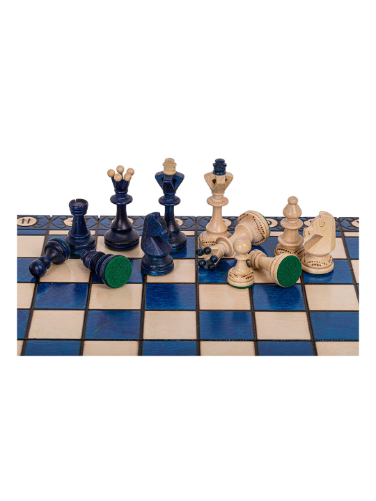 SQUARE - Szachy drewniane Senator Blue - sklep - square-game.eu