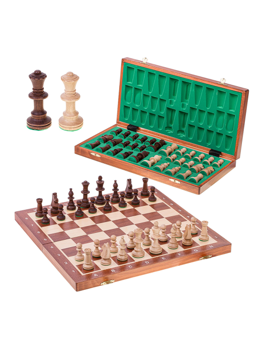 SQUARE - Schach Shop - Schachspiel Turnier Nr. 5 - Mahagoni WW