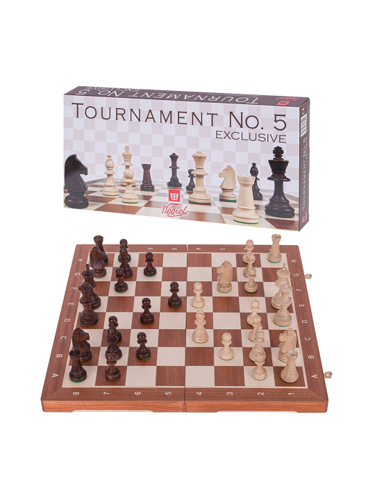 SQUARE - Schach Shop - Schachspiel Turnier Nr. 5 - Mahagoni Exlusive
