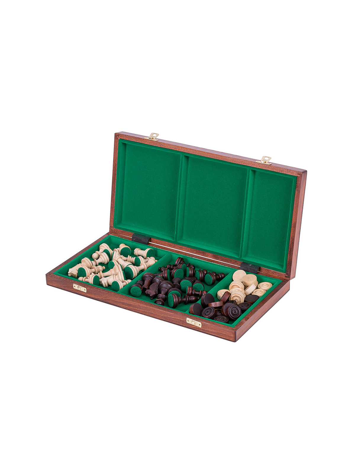 SQUARE - Chess + Checkers - XL- Mahogany - Online Chess Shop