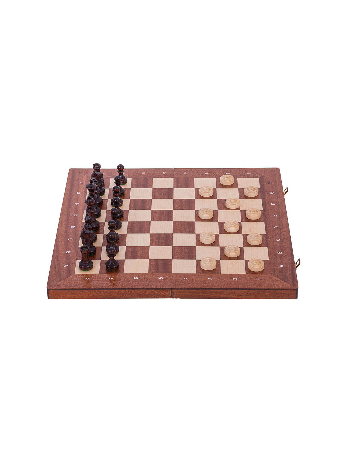 SQUARE - Chess + Checkers - XL- Mahogany - Online Chess Shop