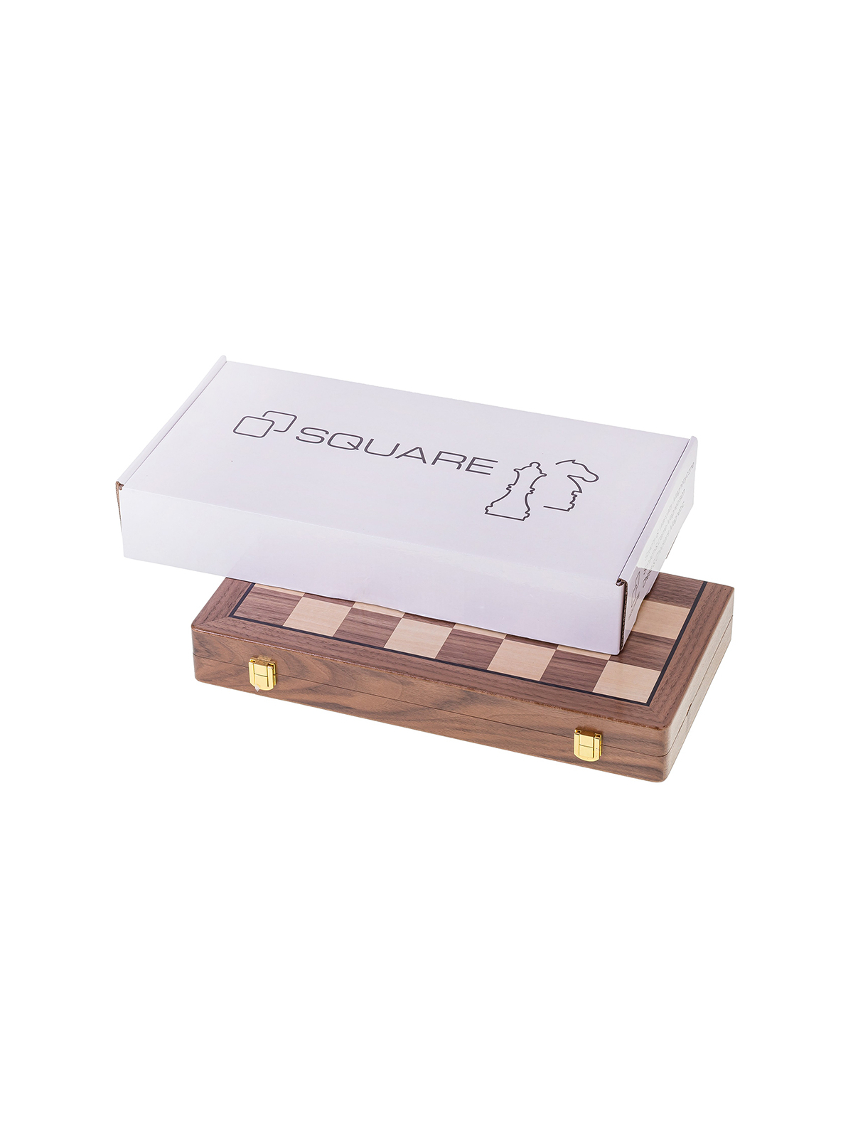 SQUARE - Chess Checkers Magnetic 380 - Walnut - Online Chess Shop