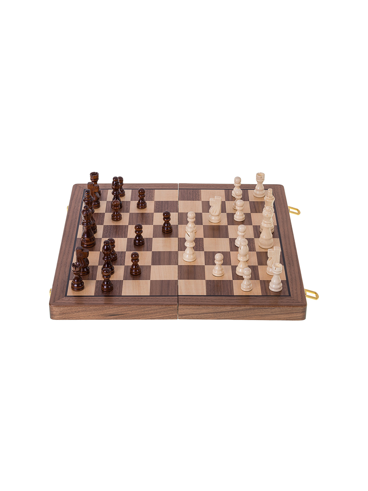 SQUARE - Chess Checkers Magnetic 380 - Walnut - Online Chess Shop