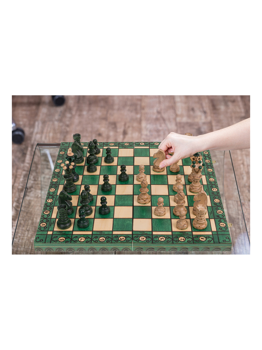 SQUARE - Wooden Chess Set Ambasador Green