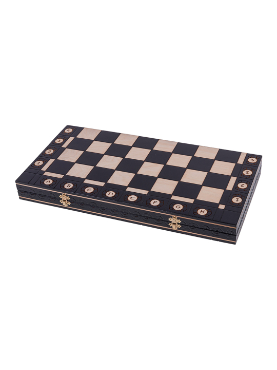 SQUARE - Wooden Chess Set Roman - Silver Edition - Online Chess Shop
