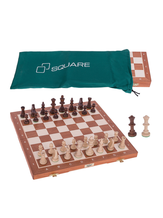 SQUARE - Schach Shop - Schachspiel Turnier Nr. 5 - Mahagoni Exlusive