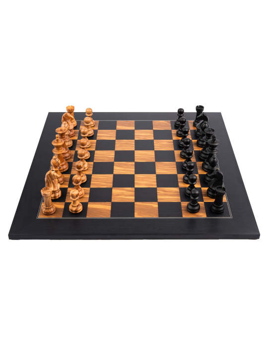 SQUARE - Schach Shop - Schwarze Olive Deluxe - Schach Set