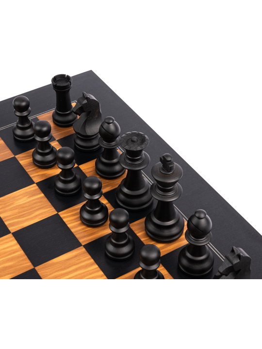 SQUARE - Schach Shop - Schwarze Olive Deluxe - Schach Set