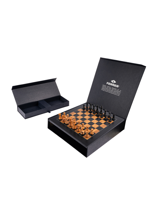 SQUARE- Online Chess Shop - Black Olive Deluxe - Chess Set