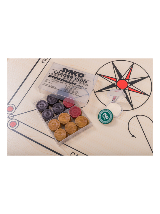 SQUARE - Set Coins + Striker - Carrom - sklep square-game.eu