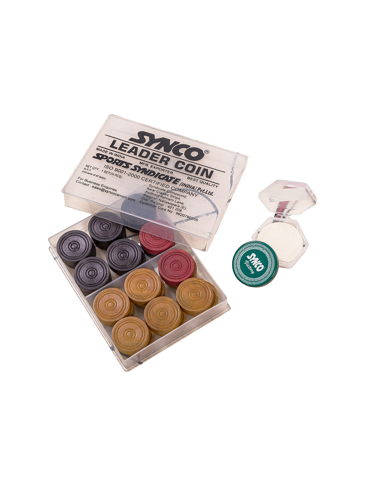 SQUARE - Set Coins + Striker - Carrom - sklep square-game.eu
