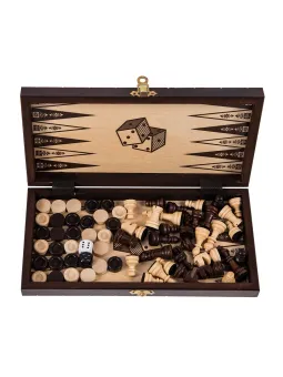 León Mini - Ajedrez + Backgammon + Damas