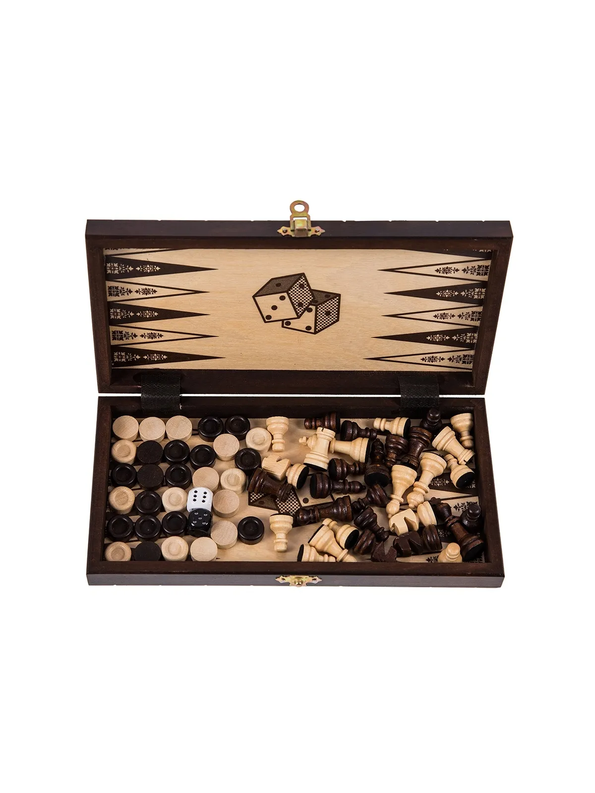 Löwe Mini - Schach + Backgammon + Dame