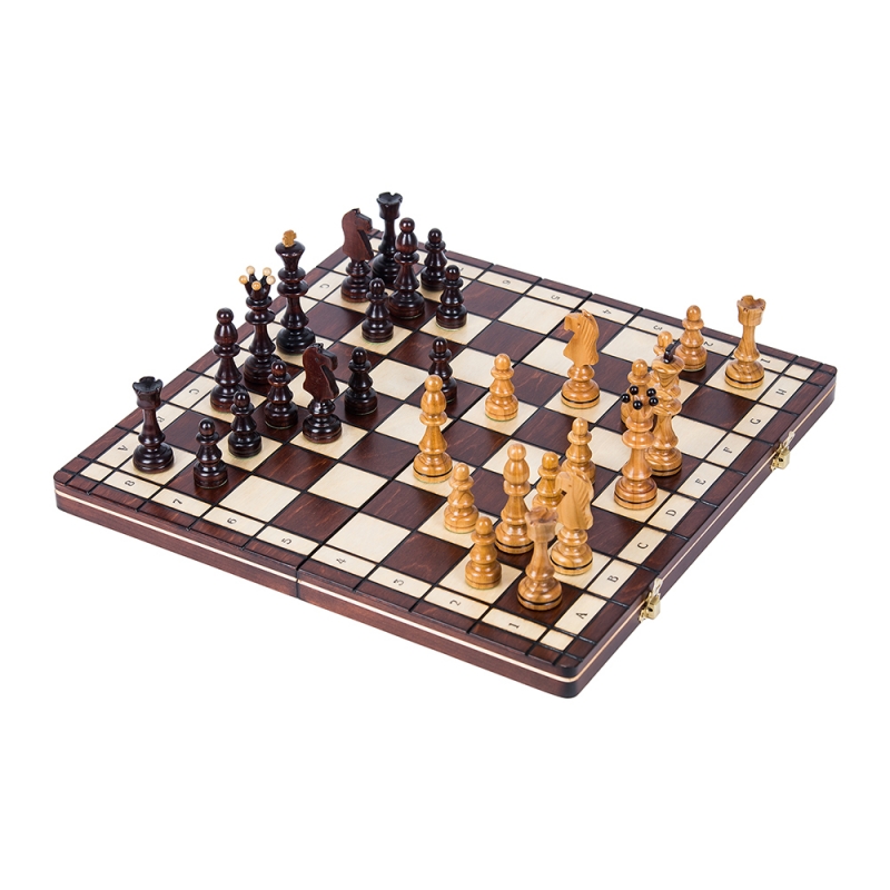 2 Stück Schach Schachspiel Spiegel Schachbrett mit Holzrahmen in